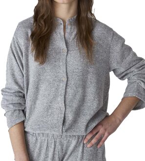 JJBFP1901 Dameshemdpyjama met lange mouwen Grijs