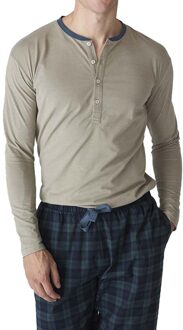 JJBFP5602 Katoenen herenpyjama met lange mouwen Groen - 2XL