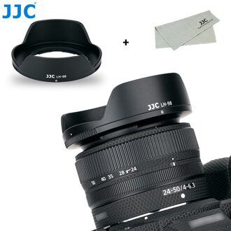 Jjc HB-98 Omkeerbare Dedicated Zonnekap Shade Voor Nikon Nikkor Z 24-50Mm F/4-6.3 lens Op Nikon Z5 Z6 Z7 Z6II Z7II Camera