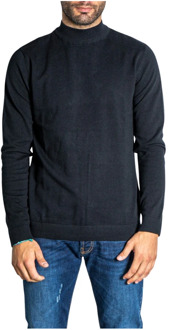 Jjebasic Knit Mock Neck Noos - 12190170 Jack & Jones , Black , Heren - S,Xs