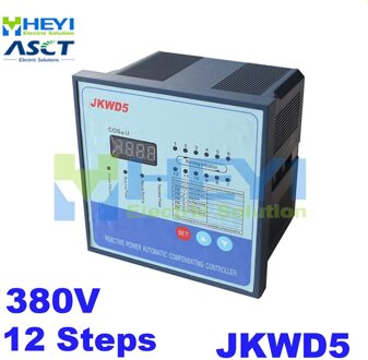 JKWD5 380V 12 Stappen Power Factor Controller Dynamische Soort Gevoelige Harmonische Circuit Input Reactief Vermogen Compensatie Controller