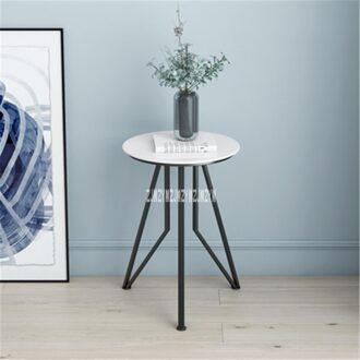 JM001 Marble Side Tafel Nordic Kleine Ronde Tafel Sofa Hoek Salontafel Eenvoudige Montage Woonkamer Creatieve Salontafel zwart