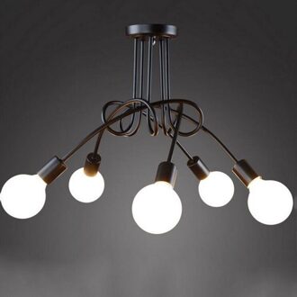 Jmmxiuz van Kinderkamer Lamp Nordic Lichtkoepel 3/5 hoofden Plafond Verlichting voor Thuis Decoratie 90 -260 v 3 heads / wit