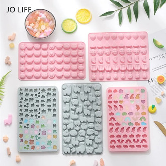 JO LIFE Cartoon Gummy Molds Funny Silicone Candy Chocolate Fruit Animal Sheep Clover Ice Cube Moulds
