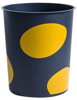 JO LIFE Home Multifunctional Garbage Can Kitchen Bedroom High Capacity Printed Storage Container Trash Bin Cleaning Tool geel