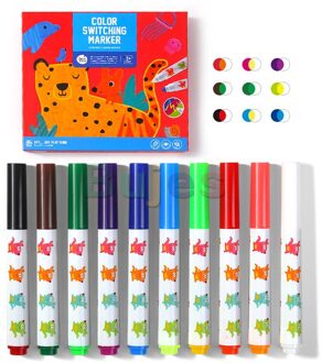 Joan Miro 10 Kleur Baby Schilderij Borstel Vroege Onderwijs Set Kinderen Kleur Veranderende Pen Aquarel Pen Kunst Levert