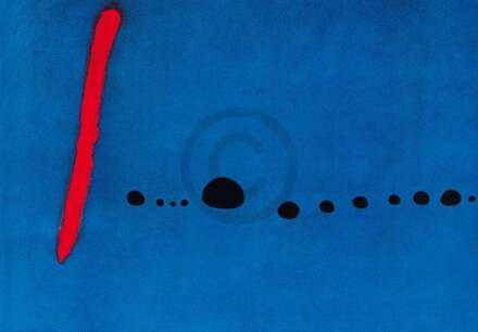 Joan Miro - Bleu Ii Kunstdruk 100x70cm