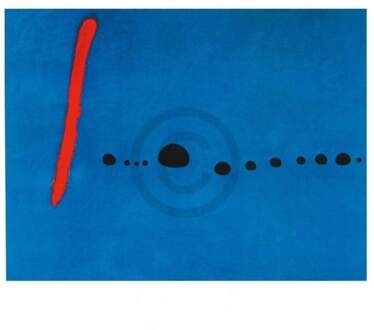 Joan Miro - Blue Ii, 4-3-61 Kunstdruk 80x60cm