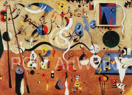 Joan Miro - Il Carnevale D'arlecchino Kunstdruk 80x60cm