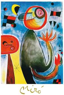 Joan Miro - Les Echelles En Roue Kunstdruk 60x80cm