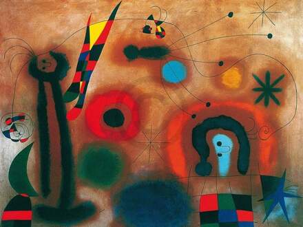 Joan Miro - Libelle Mit Roten Flügeln Kunstdruk 80x60cm