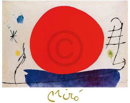 Joan Miro - Senzo Titolo, 1967 Kunstdruk 80x60cm