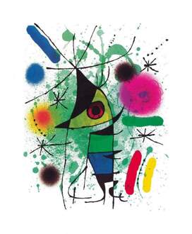 Joan Miro - The Singing Fish Kunstdruk 40x50cm