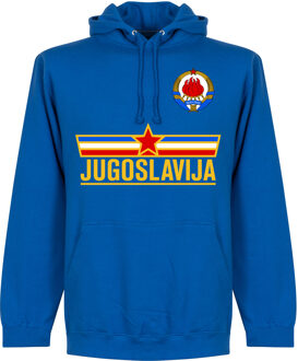 Joegoslavië Team Hooded Sweater - Blauw