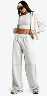 Jogger Met Blootgelegde Naad En Wijde Pijpen, Ash Grey - XL