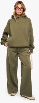 Jogger Met Pintuck-Detail En Rechte Pijpen, Khaki - L