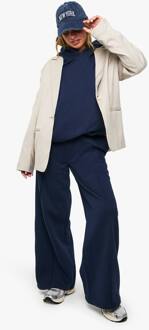 Jogger Met Pintuck-Detail En Rechte Pijpen, Navy - L