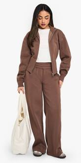 Jogger Met Rechte Pijp En Naaddetails, Mocha - XS