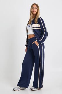 Jogger Met Zijstreep En Rechte Pijpen, Navy - L
