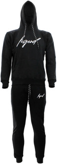 Joggingpak hoodie heren/dames signature line Zwart - XL