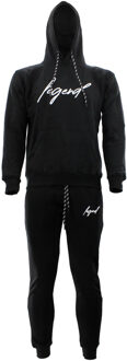 Joggingpak hoodie heren/dames signature line Zwart - XXL