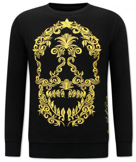 Joggingpak skull embroidery - maat M Zwart