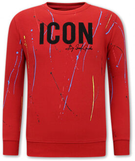 Joggingspak icon painted Rood - S