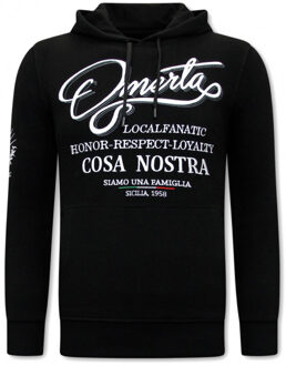 Joggingspak omerta, cosa nostra Zwart - S
