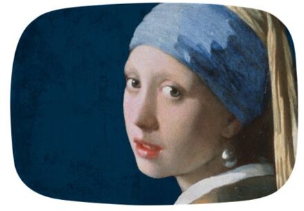 Johannes vermeer dienblad: meisje met de parel