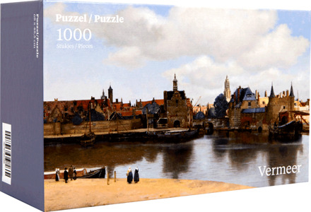 Johannes Vermeer - Gezicht op Delft (1000 stukjes, kunst puzzel)