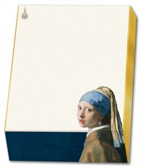 Johannes vermeer memo notitieblokje: meisje met de parel