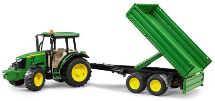John Deere 5115M tractor met aanhanger (02108) Groen