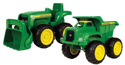 John Deere zandbak kiepwagen & tractor - Miniatuur tractor