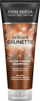 John Frieda Briljante Brunette Vochtinbrengende Shampoo voor alle Brunette Shades vochtinbrengende shampoo voor bruin haar 250ml