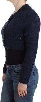 John Galliano Blauw vest met korte mouwen voor dames Zwart