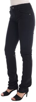 John Galliano Dames Zwarte Katoen Denim Stretch Regular Fit Jeans - maat