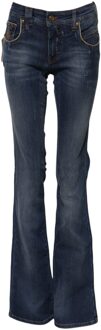 John Galliano Denim Flared Leg Jeans Donkergrijs - 26 (Taille)