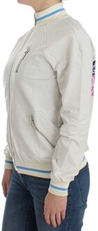 John Galliano Gebreide Zip-up Jas Casual Bomber Ivoor