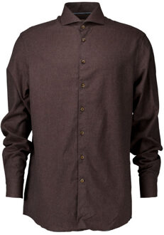 John Miller Lange mouw overhemden 5141848-680 Bruin - 42 (L)