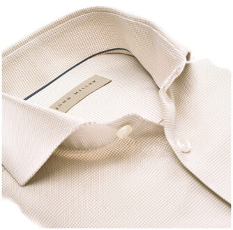 John Miller Lange mouw overhemden 51966 Bruin - 41 (L)