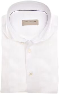 John Miller Lange mouw overhemden Wit - 42 (L)