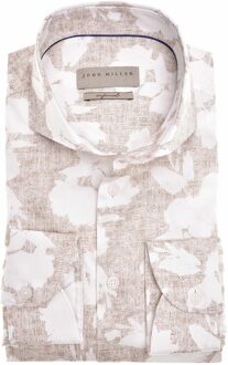 John Miller Overhemd Beige - 42 (L)