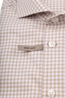 John Miller Overhemd Ruiten Beige - 41