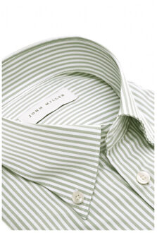 John Miller Overhemd slim fit 5142651 Groen - 40 (M)