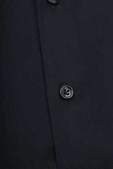 John Miller Overhemd Twill Navy Blauw - 45