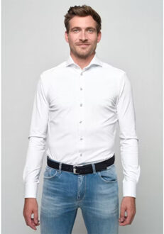 John Miller Slim fit lange mouw overhemden 5346516 Wit - 41 (L)