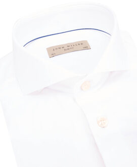 John Miller Slim fit overhemd Wit - 37 (S)