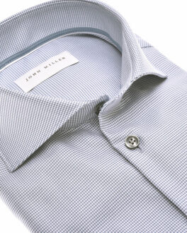 John Miller Tailored fit dress shirt longe sleeve Blauw - 42 (L)