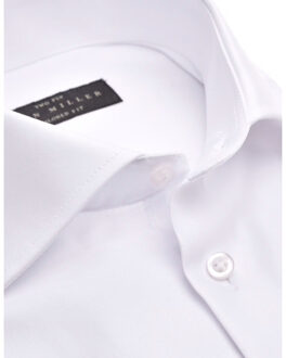 John Miller Tailored fit lange mouw overhemden 5333510-910 Wit - 43 (XL)