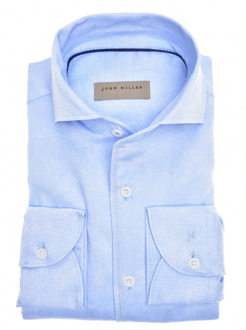John Miller tailored fit shirt John Miller , Blue , Heren - L,7Xl